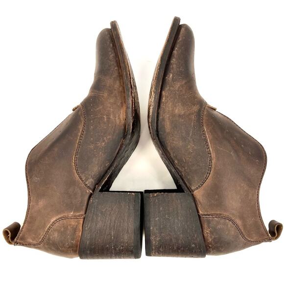 FreeBird By Steven Sadie Oxford Distressed Shoes Shootie Bootie Sz 9 Brown - Picture 4 of 9